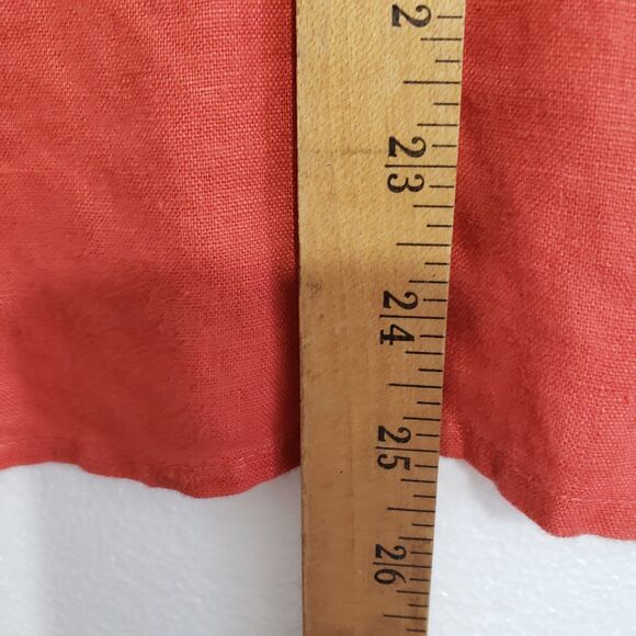 JM Collection Woman's 100% Linen Button Front Top, Size 14 - Picture 6 of 8